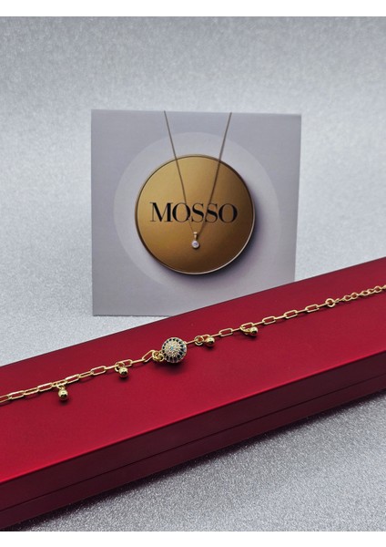 Nazar Boncuklu Detaylı Gold Renk Çelik Bileklik fiyatları