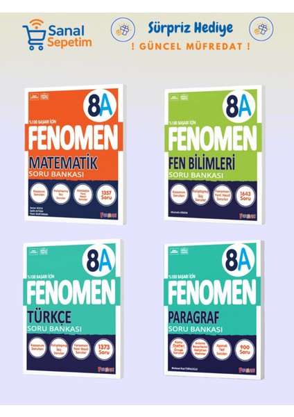 8. Sınıf Matematik - Fen Bilimleri - Türkçe - Paragraf (A Set) Soru Bankaları