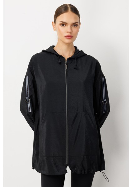 Poly Cupra Spor Ara Boy Basen Örten Baharlık Trench / Kap-Siyah fiyatları