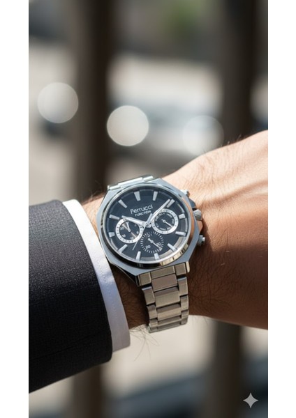 Erkek Kol Saati Gümüş Renk, Siyah Kadran – Şık Metal Kordon, 2 Yıl Garantili modelleri