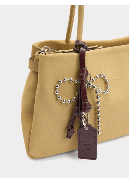 Deri Efektli Charmlı Omuz Çantası modelleri