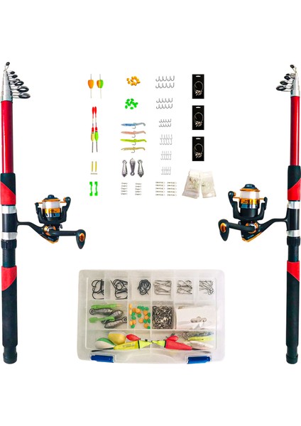 125 Parça 2 Li Hazır Olta Seti 360-270 cm