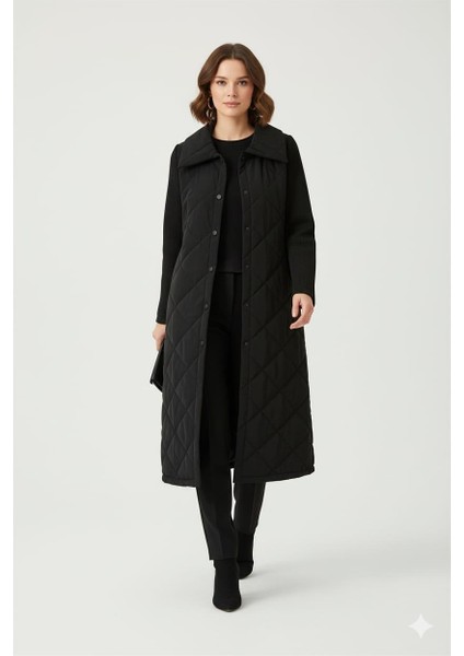 Yüksek Yün Içerikli Kol ve Yan Detaylı Soft Dolgulu Spor Zamansız Manto Kaban-Siyah modelleri