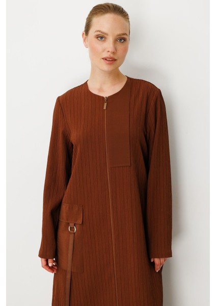 Poly - Cupra Garni Detaylı Spor Zamansız Ferace Kap-Kahve modelleri