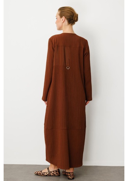 Poly - Cupra Garni Detaylı Spor Zamansız Ferace Kap-Kahve indirimleri