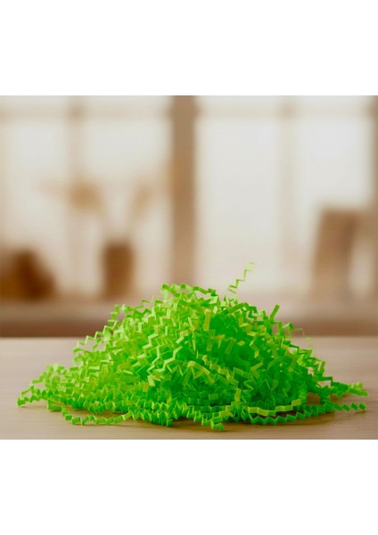 Yeşil Z Zigzag Kırpık Kâğıt – Hediye Kutu Içi Dolgu Süsleme ve Dolgu Malzemesi 100 gr