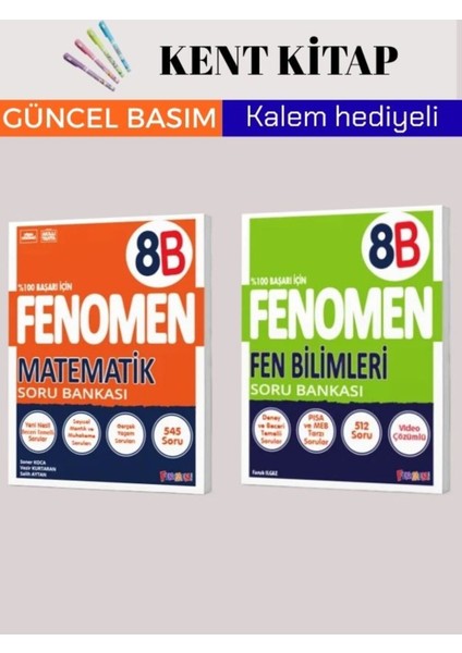 8. Sınıf Matematik - Fen Bilimleri (B Set) Soru Bankaları