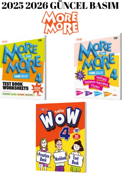 More More 4.sınıf Test Book Kazanım Föyleri Wow Seti