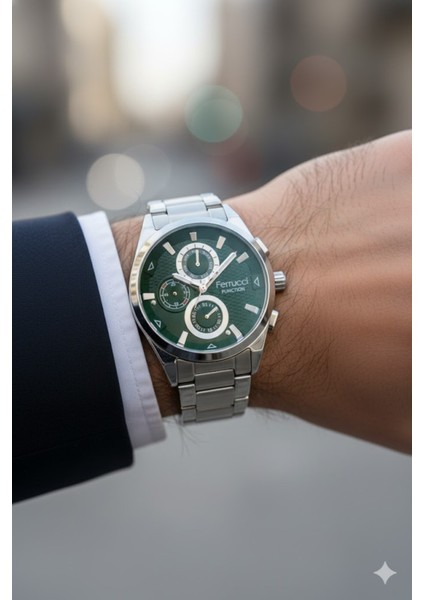 Erkek Kol Saati Gümüş Renk, Yeşil Kadran – Şık Metal Kordon, 2 Yıl Garantili modelleri
