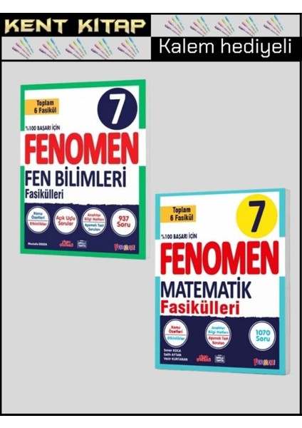 7. Sınıf Fenomen Fen Bilimleri Fasikülü + Matematik Fasikülü Set