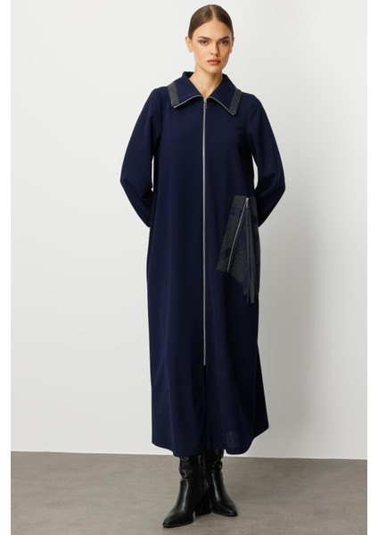 Krep Doku Özel El Işi Desen Işleme Spor Zamansız Kap/ferace-Laci modelleri