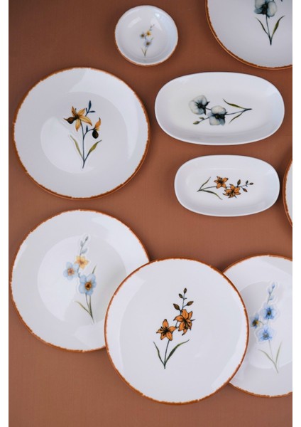 Porselen Azelya Kahvaltı ve Ikram Takımı 6 Kişilik 14 Parça fırsatları