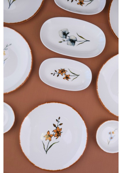 Porselen Azelya Kahvaltı ve Ikram Takımı 6 Kişilik 14 Parça indirimleri