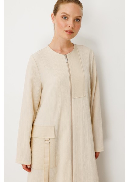 Poly - Cupra Garni Detaylı Spor Zamansız Ferace Kap-Bej indirimleri