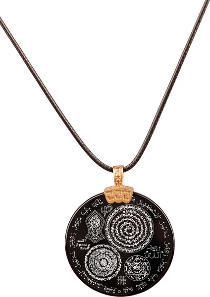 Siyah Çok Dualı Akik Taşı Kolye, Manevi Sembollerle Şifa ve Denge indirimleri