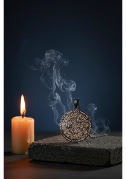 Siyah Hilye-I Şerif Yazılı Paslanmaz Kararmaz Çelik Kolye Çelik Zincir (Unisex) modelleri