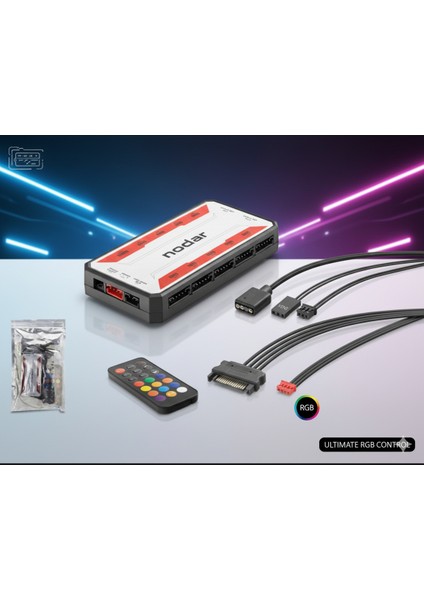 Argb Fan ve LED Kontrolcü Hub Seti + Uzaktan Kumanda Beyaz indirimleri