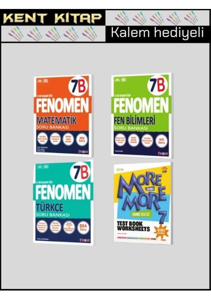 7. Sınıf Matematik - Fen Bilimleri - Türkçe - Test Book (B Set) Soru Bankaları
