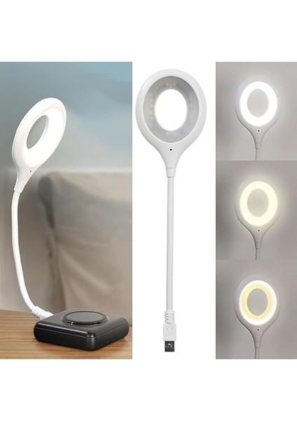 Sesle Kontrol 3 Renk Işık Modlu Akrobat USB LED Kitap Okuma Işığı, USB Gece Işığı Lambası, 20 Led, Sesle Kontrol Masası Işığı, Ses Komutları Açıklamada Mevcuttur indirimleri
