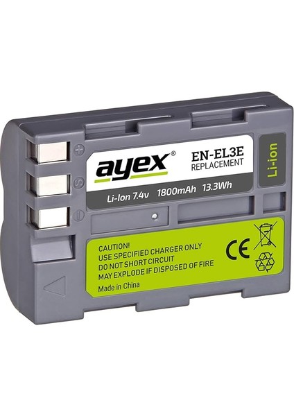 EN-EL3E Batarya Nikon D300, D300S, D700, D200, D100 Ile Uyumlu