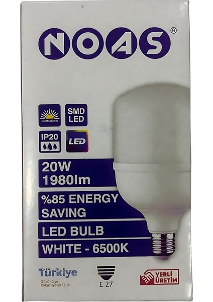 20WATT LED Torch Ampul 6500K Beyaz Işık 1800LÜMEN Işık Değeri fiyatları