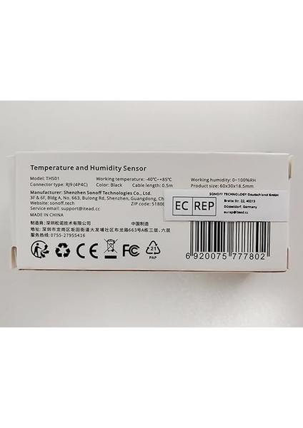 Sonoff Th Elite/origin,rj9 4P4C Arayüzü Için THS01 Yüksek Doğruluk Sıcaklık ve Nem Sensörü indirimleri