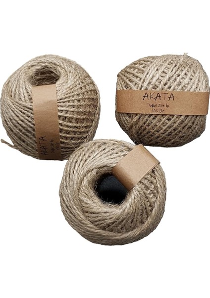 Ip 1 Adet 100 Metre Doğal Hasır Kırnap Çuval Kendir Ipi Süsleme Hoby El Işi