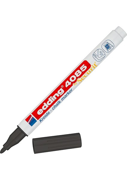 4085 Tebeşir Kalemi - Siyah - 1 Tebeşir Kalemi - 1-2 mm Yuvarlak Uçlu