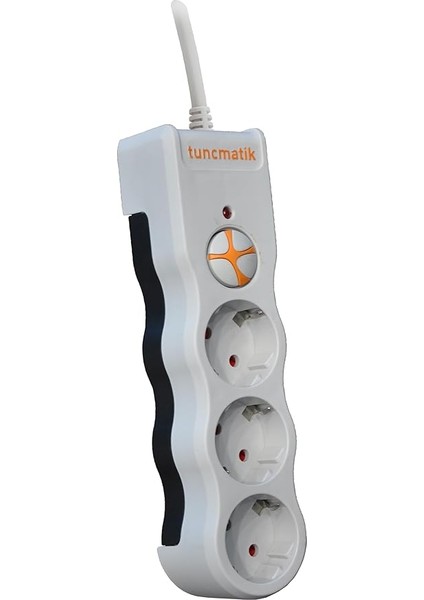 TSK19009 Powersurge 3-Surge Protectıon PLUG-1050 Joule-Wıth Cable Beyaz