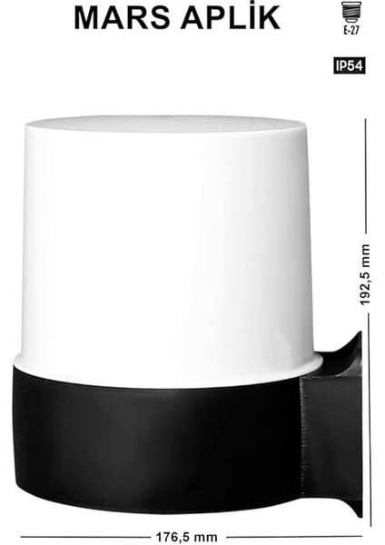 Mars Aplik Bahçe Lambaları Duvar Aplik Setüstü Aydınlatma Bahçe Lambası Zita fiyatları