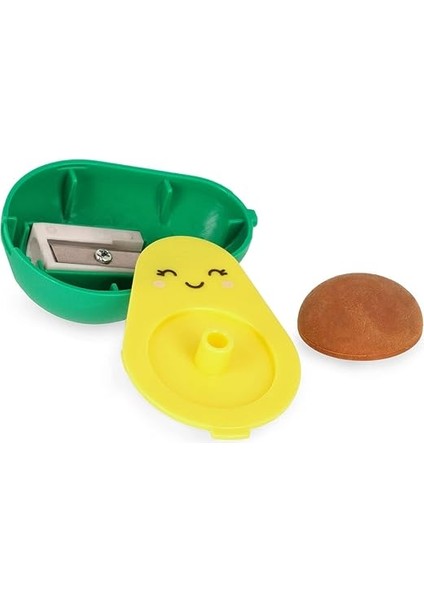 - Silgili Kalemtıraş, Boş Hazne, Yumuşak ve Temiz Silgi, 4 x 5,7 Cm, Avokado Motifi fırsatları