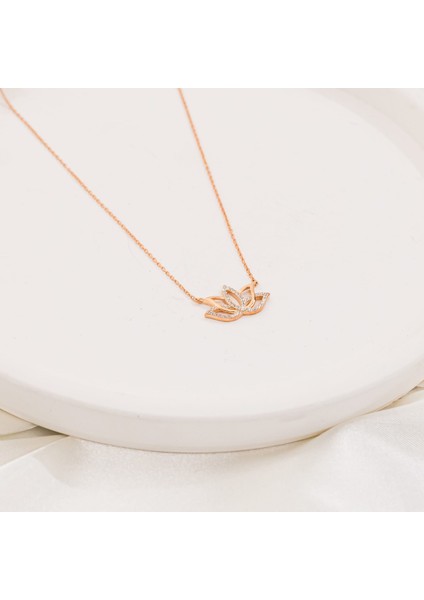 lotus Çiçeği Rose Gümüş Kolye fiyatları