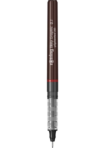 Tikky Graphic Keçe Uçlu Teknik Çizim Kalemi, 0,1 Mm, Siyah Mürekkep, Kahverengi