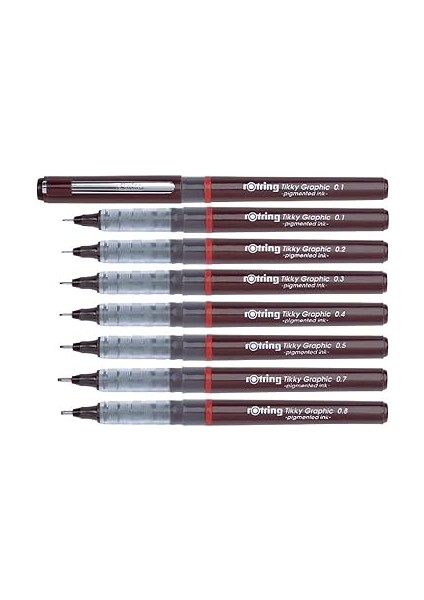 Tikky Graphic Keçe Uçlu Teknik Çizim Kalemi, 0,1 Mm, Siyah Mürekkep, Kahverengi fırsatları