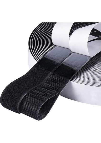 2 cm 25 Metre Cırt Bant Arkası Yapışkanlı Şerit Cırt Cırtlı Bant (Siyah) fiyatları