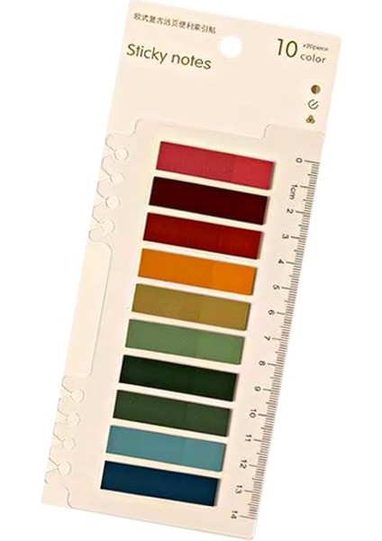 Sticky Notes Şeffaf Renkli Yapışkan Not Kağıtları Defter Yer Imleri Etiket Ayraç 3'lü Set (Sonbahar) fiyatları