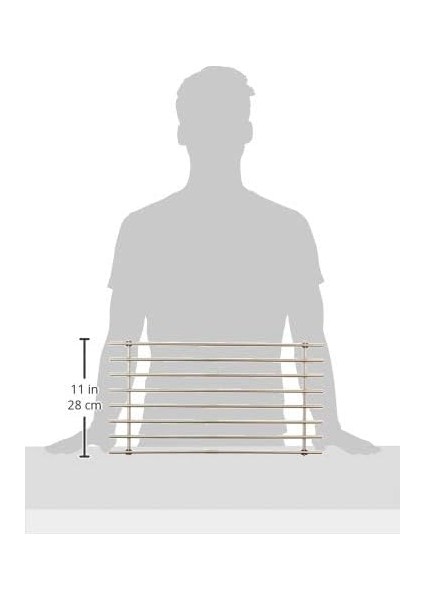 301.110.87 Lämplıg Tencere Izgarası, Paslanmaz Çelik, Gümüş, 50 x 28, 50 x 27 x 2 cm fırsatları