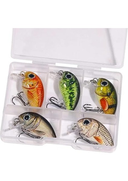 5 Adet Crankbait Lrf Balık Olta Yem Seti - Sesli Bilyalı - Kutulu - 2.7cm 1.5gr fiyatları
