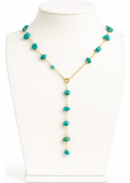 Turkuaz Taşlı Kolye