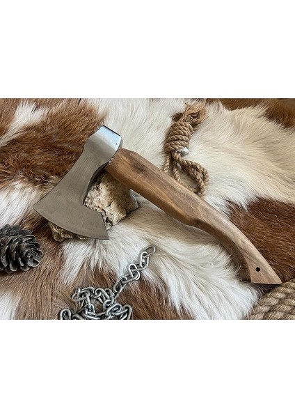 Yapımı Dövme Kamp Baltası No 2 Düz