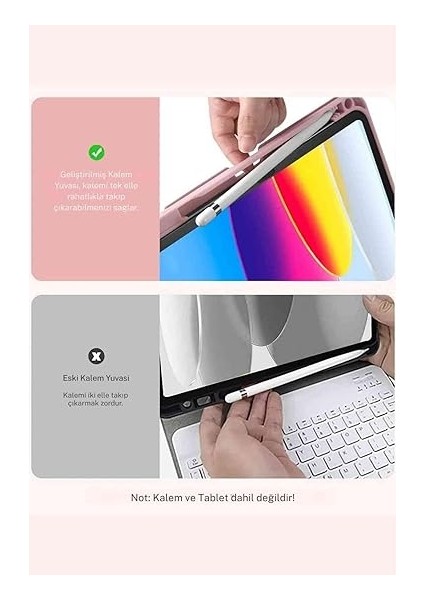 Air 11 Uyumlu 4/5/6 Nesil M2/m3 2025 Ledli Klavyeli Tablet Kılıfı Lila indirimleri