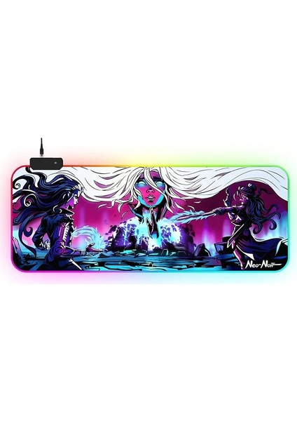 Rgb Mousepad 90X40 Rgb Mouse Pad Xxl Büyük Oyuncu Ofis Mouse Altlığı Işıklı Mousepad (Neo)