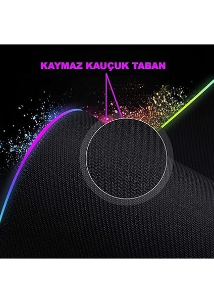 Rgb Mousepad 90X40 Rgb Mouse Pad Xxl Büyük Oyuncu Ofis Mouse Altlığı Işıklı Mousepad (Neo) fırsatları