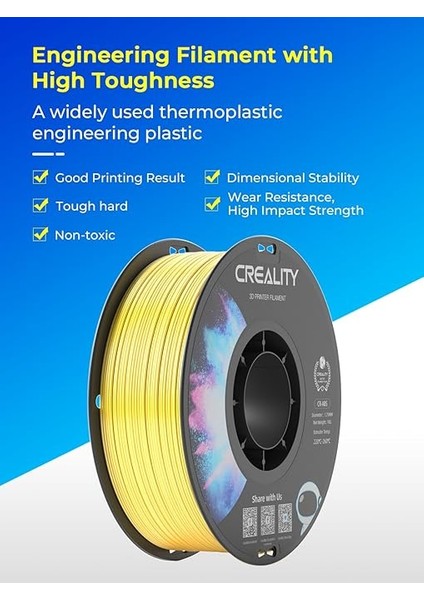 Abs Filament 1,75 Mm, Cr Abs Filament, Yüksek Dayanıklılık, Zehirsiz, Aşınmaya Dayanıklı, Tüm Creality Fdm-3d Yazıcılar ile Uyumlu, Beyaz 1 kg fiyatları