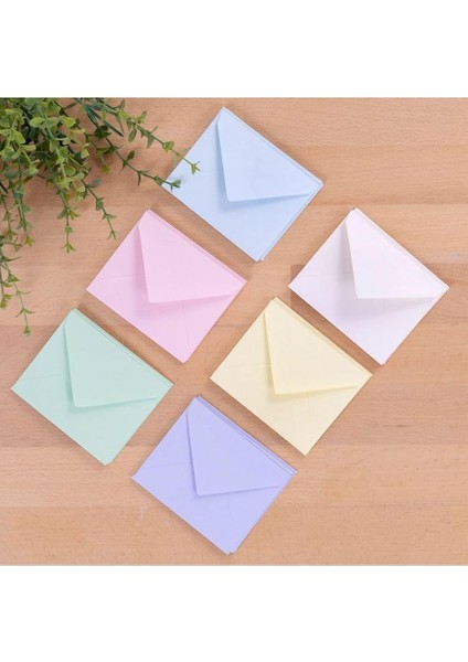 Minik Zarf Seti, 7x9 cm 30 Adet (Açık Sarı-Su Yeşili-Açık Mavi-Krem-Lila-Açık Pembe)