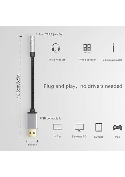 3.5mm Adaptörü USB Transferi Ses Kartı Aux Hifi Ses Uzatma Kablosu Pc Için 3.5mm Jack Hoparlör Kulaklık Kulaklık Adaptörü fırsatları