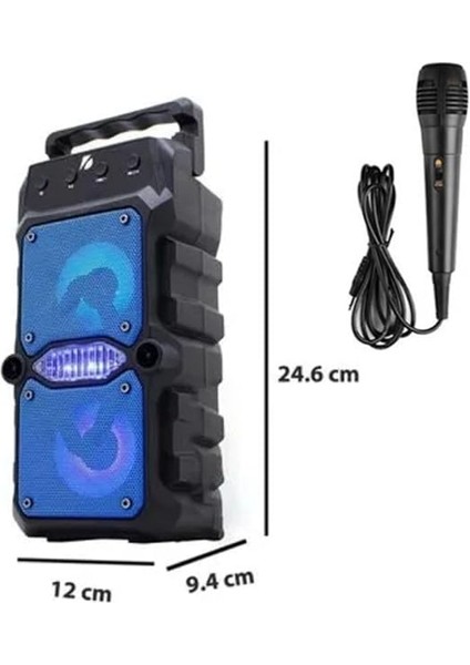 Hoparlör Rgb Işıklı Extra Bass Fm/sd/aux/flaş Mikrofonlu Ses Bombası Speaker Müzik Çalar modelleri