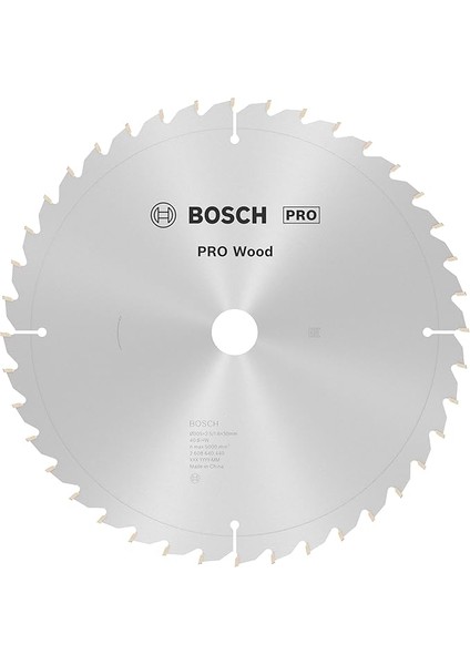 Professional Accessories Daire Testere Bıçağı, Gri, 305X30X2.5 Mm, 40, 1 Adet