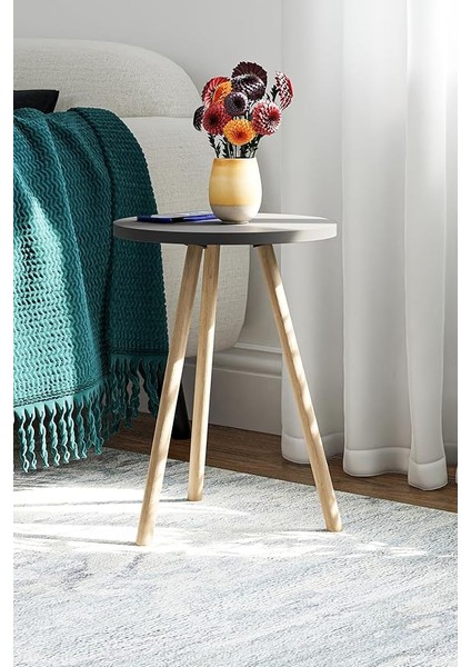 Yuvarlak Yan Sehpa Ahşap Ayaklı Tekli Zigon Sehpa modelleri