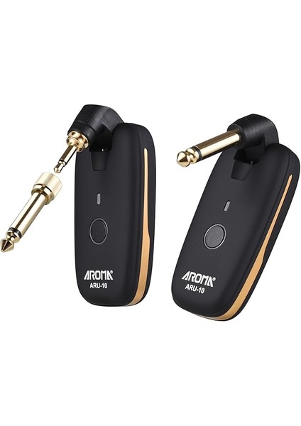 Kablosuz Gitar Sistemi Taşınabilir Uhf Gitar Verici Alıcı Seti Elektro Gitar Bas Için Elektrikli Nefesli Çalgılar Gerçek Zamanlı Iletim Tak ve Çalıştır 6 Saat Uzun Pil Ömrü